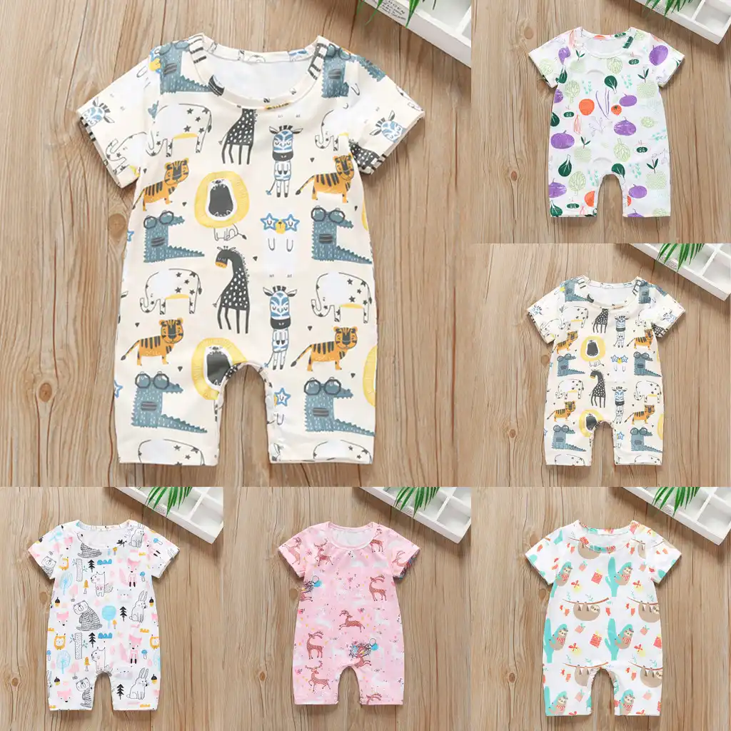 animal print romper baby