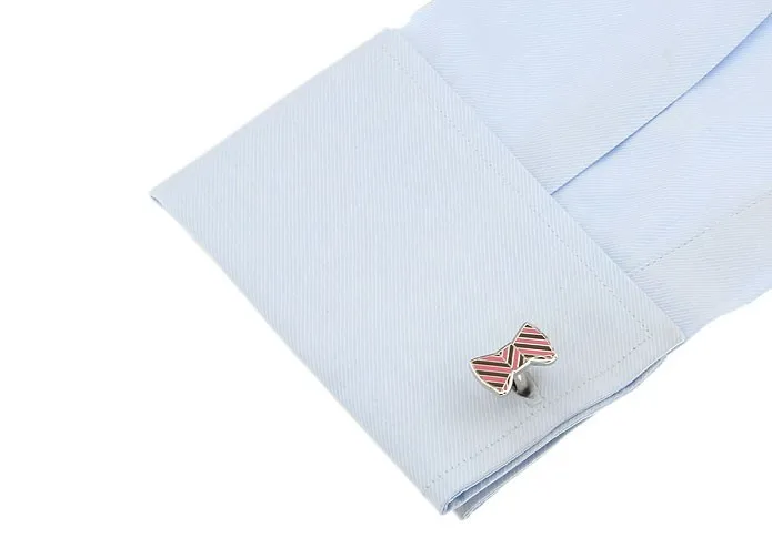 Free shipping new arrival Fashion Cuff Link anti-oxidation copper novelty bow tie design wedding cufflink wholesale&retail