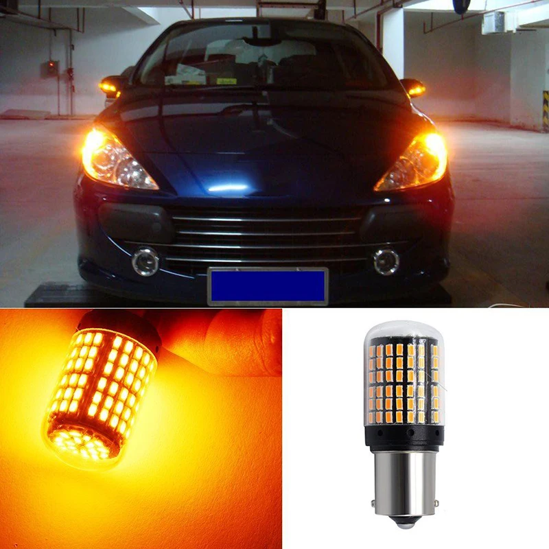 Комплект из 2 предметов, автомобильный сигнальный Светильник 3000K 12V 18 W, светодиодный светильник, передняя желтая лампа COB