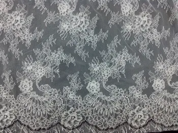 

High Quality Wedding Dress Lace Material Off White embroidery Lace Fabrics french lace fabric 150cmx3Meters per PC