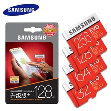 Карта памяти SAMSUNG 32GB 64GB tarjeta sd carte 128GB 256GB EVO Micro SD 16GB Class 10 TF флеш-карта Micro sd