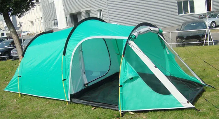 نفق في الهواء الطلق التخييم خيمة الأسرة حزب الجبلية السفر خيمة 3-4 أشخاص خيمة غرفة نوم واحدة و غرفة معيشة واحدة للماء