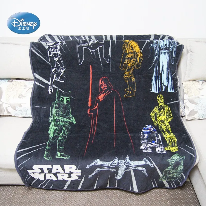 Распродажа Disney Heros черное плюшевое одеяло в стиле Звездных войн Флисовое пледы