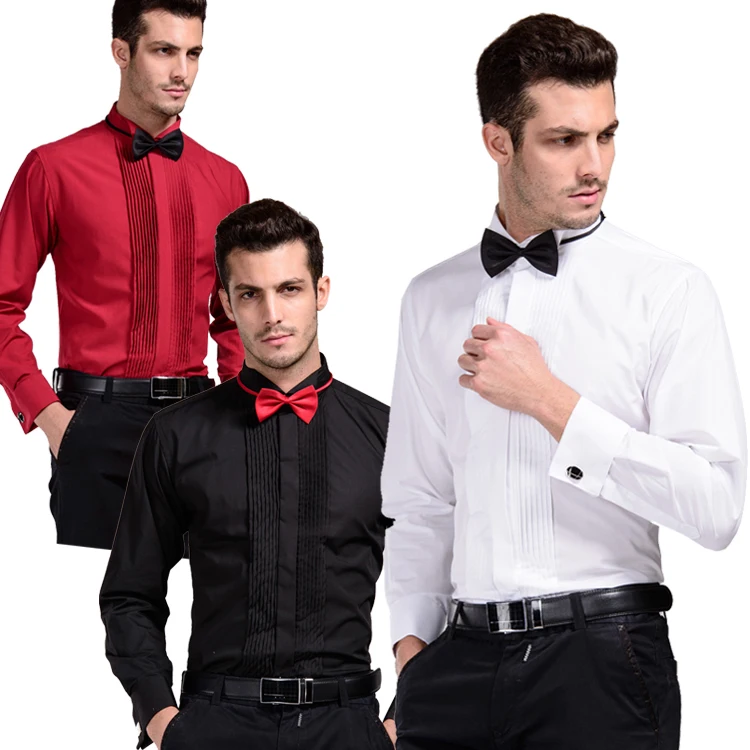 Качество с длинными рукавами большие размеры Мужские рубашки мужской деловой двойным воротником Повседневные платья рубашка на осень-зиму мужчины Camisa masculina d261