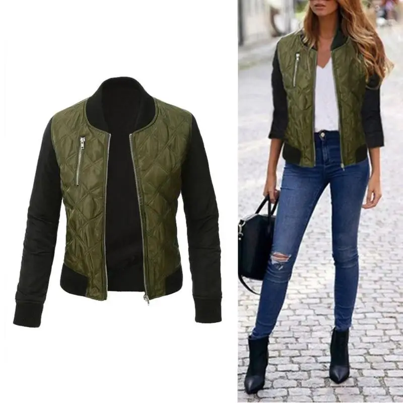 

2018 Classic Zipper Jackets Fashion Style Patchwork Front Pocket Warm Stand Collar Casual Cotton Autumn Coat Slim Outwear
