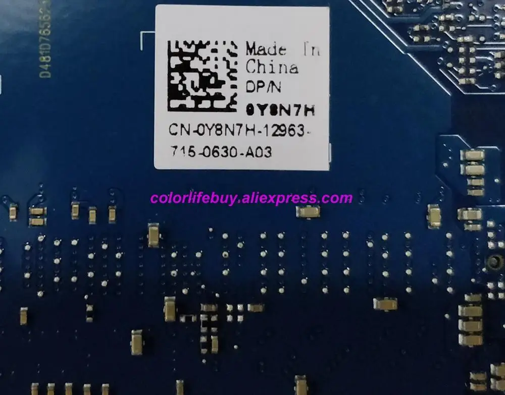 Натуральная Y8N7H 0Y8N7H CN-0Y8N7H w i7-7500u Процессор BAL20 LA-D801P ноутбука материнская плата для Dell Inspiron 5567 5767 Тетрадь PC