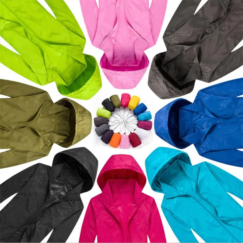

Waterproof Sunscreen Jacket Mens Womens Oversized Lightweight Rain Coat GIFT