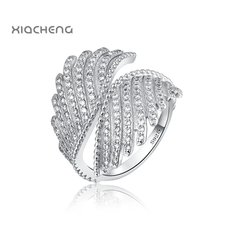 

925 Sterling Silver Ring Charm With European Angel Wings Style Wedding Ring For Women Jewelry