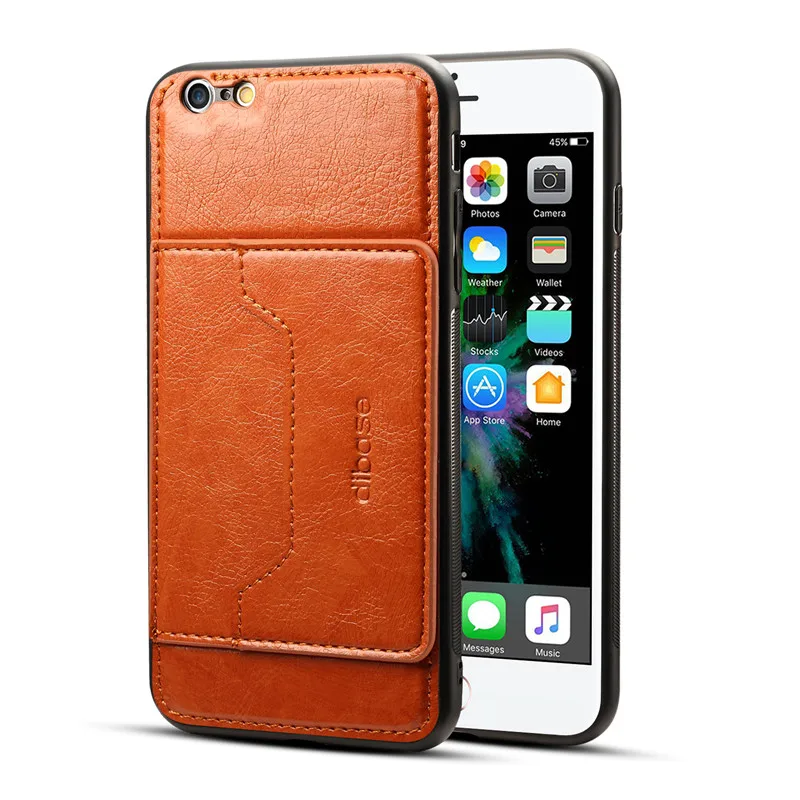 For iPhone 6S Wallet Case Luxury Card Holder Magnetic Closure PU Leather Skin Cover for 6 6Plus 7Plus X Fit Car Mount |