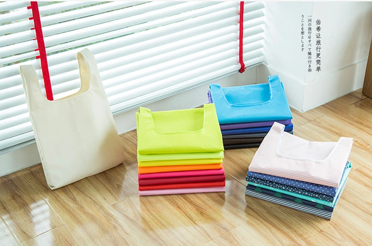 Креативный экологически красочный складной многоразовый пакет для покупок сумка для продуктов моющийся мешок полиэстер складной в прилагаемый мешок