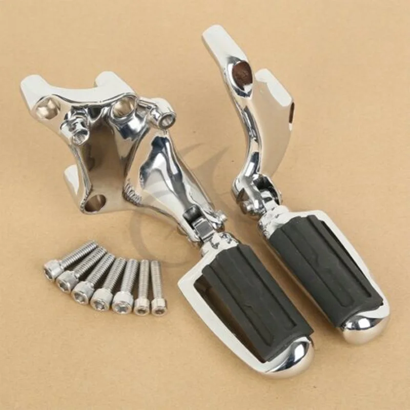 Motorcycle Footrest Footpegs W/ Support Brackets For Harley Sportster XL 883 1200 2014-2017 | Автомобили и мотоциклы