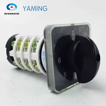 

Yamin Electric HZ5B-20/4 control switch 4 knots 20A 0-6 position Universal changeover rotary cam switch interruptor