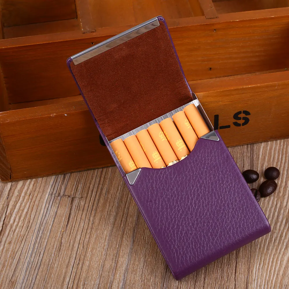 

PU Leather Cigar Box Cigarette Case Classical Name Card Boxes Tobacco Holder Pocket Box Storage Container Smoking Accessories