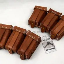 Replcia пара Второй мировой войны WW2 Немецкий K98 98K тройной кожаный мешочек набор коричневый