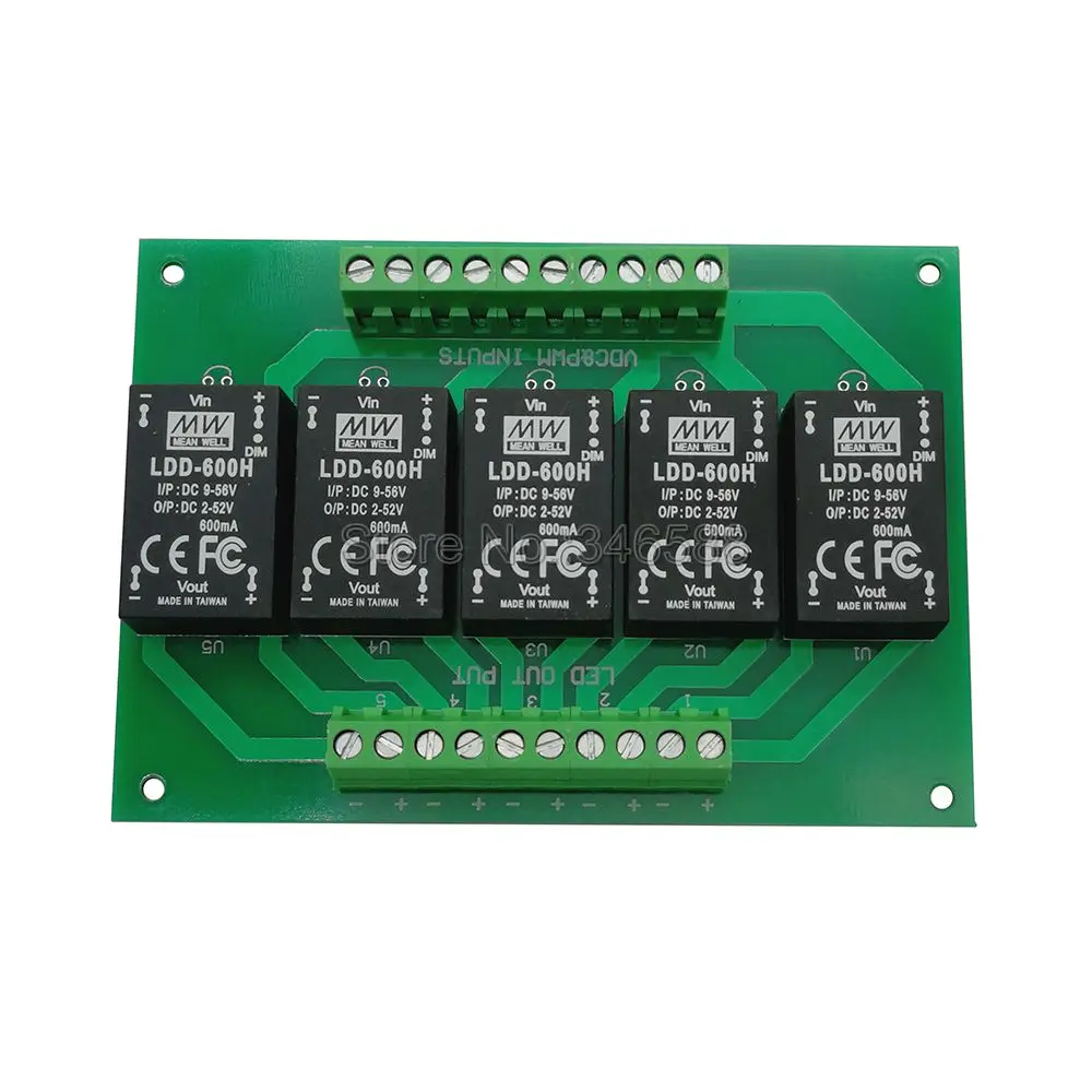 5 Kanaals Meanwell LDD-700H LDD-500H LDD-1000H LDD-350H LDD-600H LED Driver LDD Circuit PCB Board LDD Dimmer Controller