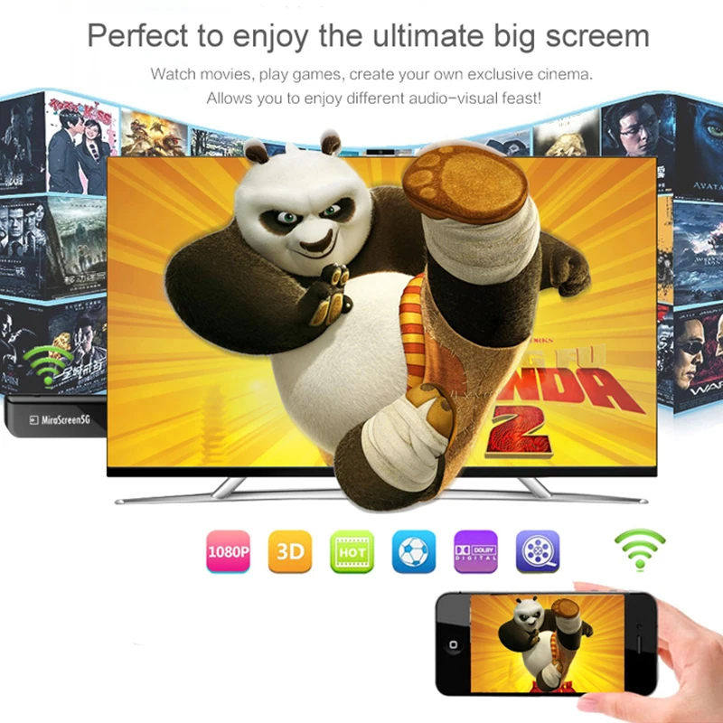 Robotsky Mirascreen OTA tv Stick Dongle Full HD 1080P EasyCast EZCast Wi-Fi дисплей приемник DLNA Airplay Miracast Airmirroring