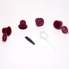 Dhl 50 набор 4 шт./компл. Plsatic многоразовая капсула для кофе с ложка-кисточка 200 раз многоразовая Совместимость