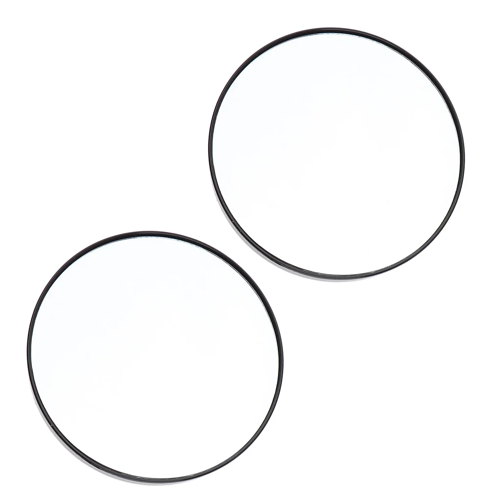 2x Black Travel Wall Mount Suction Mirror 10X Magnifying Makeup Cosmetic Bedroom Mirrors with 2 Suction Cups