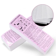 100 шт./компл. удаления нетканый материал тела ткань воск для удаления волос, Бумага в рулонах с удалением волос восковые полоски для депиляции здоровье Красота