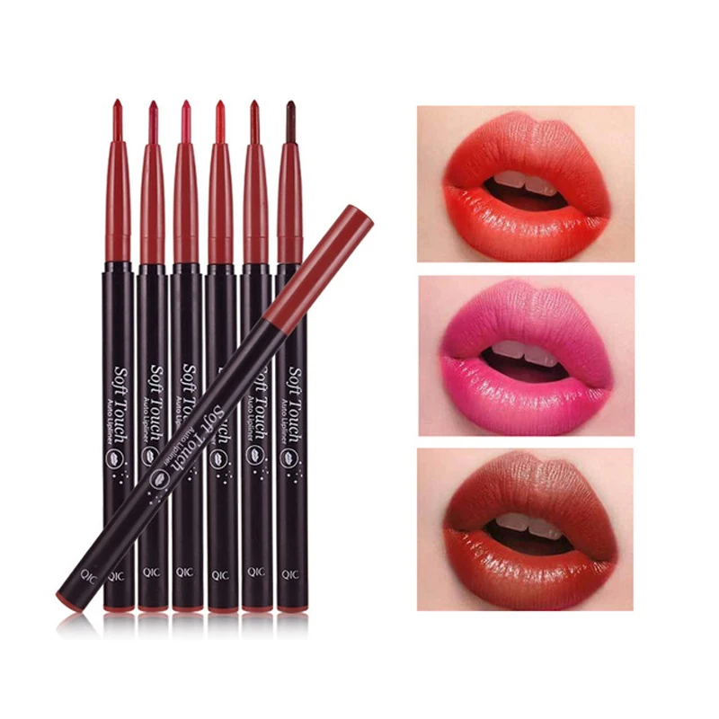 QIC Pro Lipliner Автоматическая вращающаяся долговечная натуральная подводка Ручка