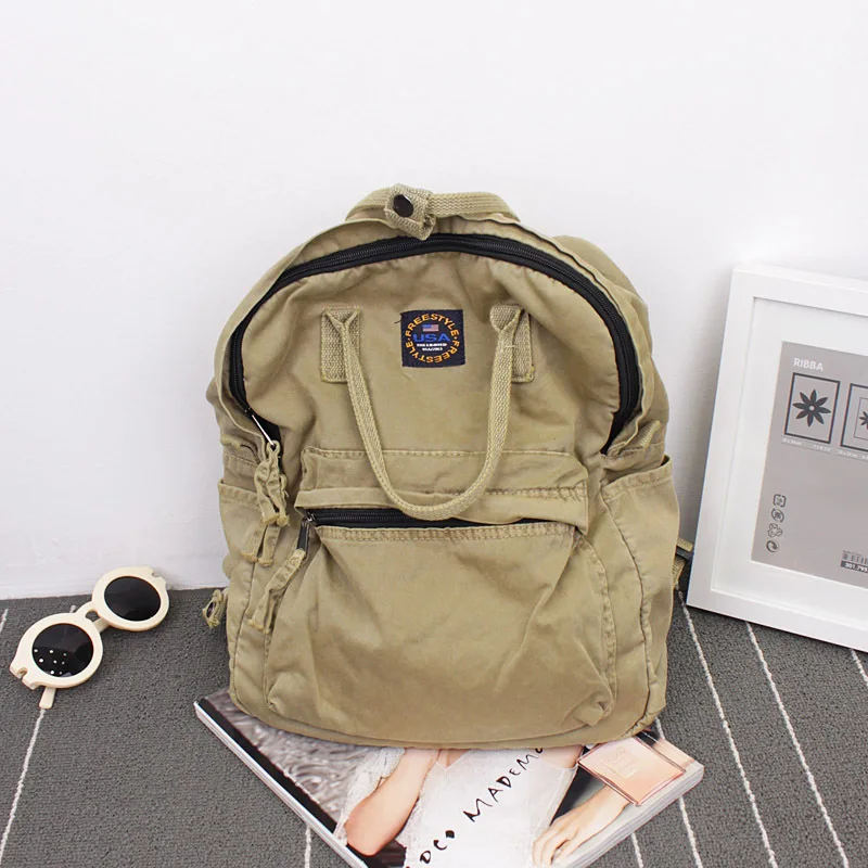 Billig 2018 Street Art Literarischen Leinwand Rucksack Minimalistischen Retro Rucksack Wilden Freizeit Koreanische Schultasche