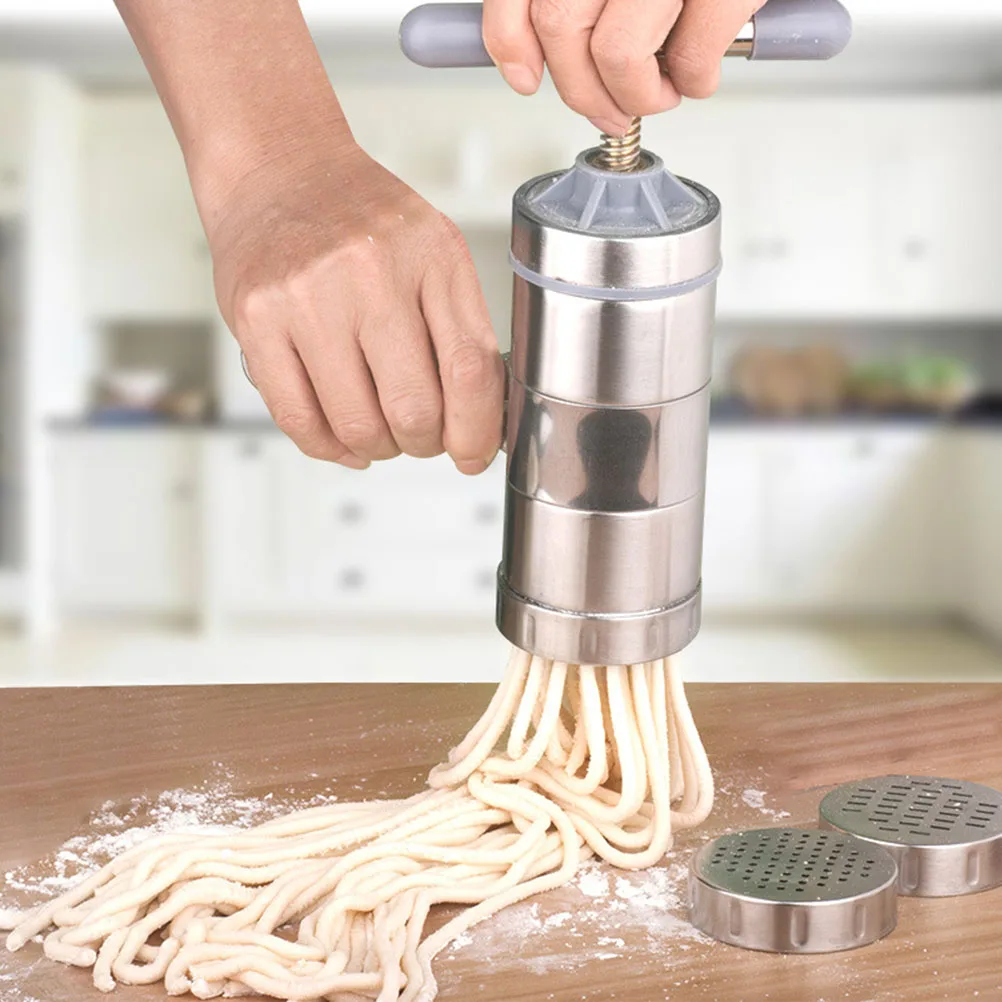 Manual Noodle Machine Press Crank Cut Pasta Spaghetti Household Cookware 5 Stamping Making Kitchenware | Дом и сад