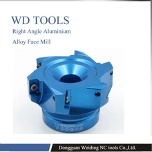 Aluminum BAP 50mm 63mm 80mm 100mm 125mm right angle 300R 400R aluminum alloy bap face mill surface milling cutter disk 1pcs bap 400r 160 40 8t bap right angle shoulder face mill apmt1604 inserts