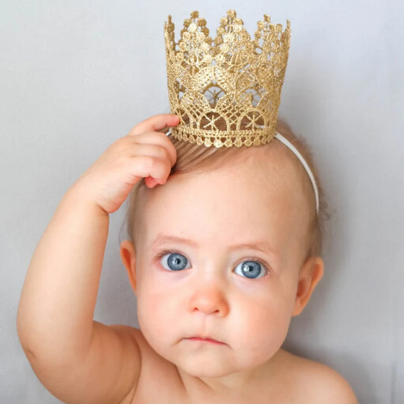 Повязка на голову с короной для малышей тиара день рождения Аксессуары для волос для маленьких девочек детские головные уборы подарки