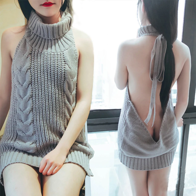 Backless sweater japan