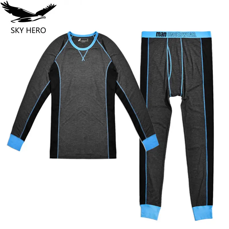 

2018 New Mens Long Johns Thermal Underwear Men Autumn Winter Shirt+Pants 2 Piece Set Meng Warm Plus Velvet Size S-XXL