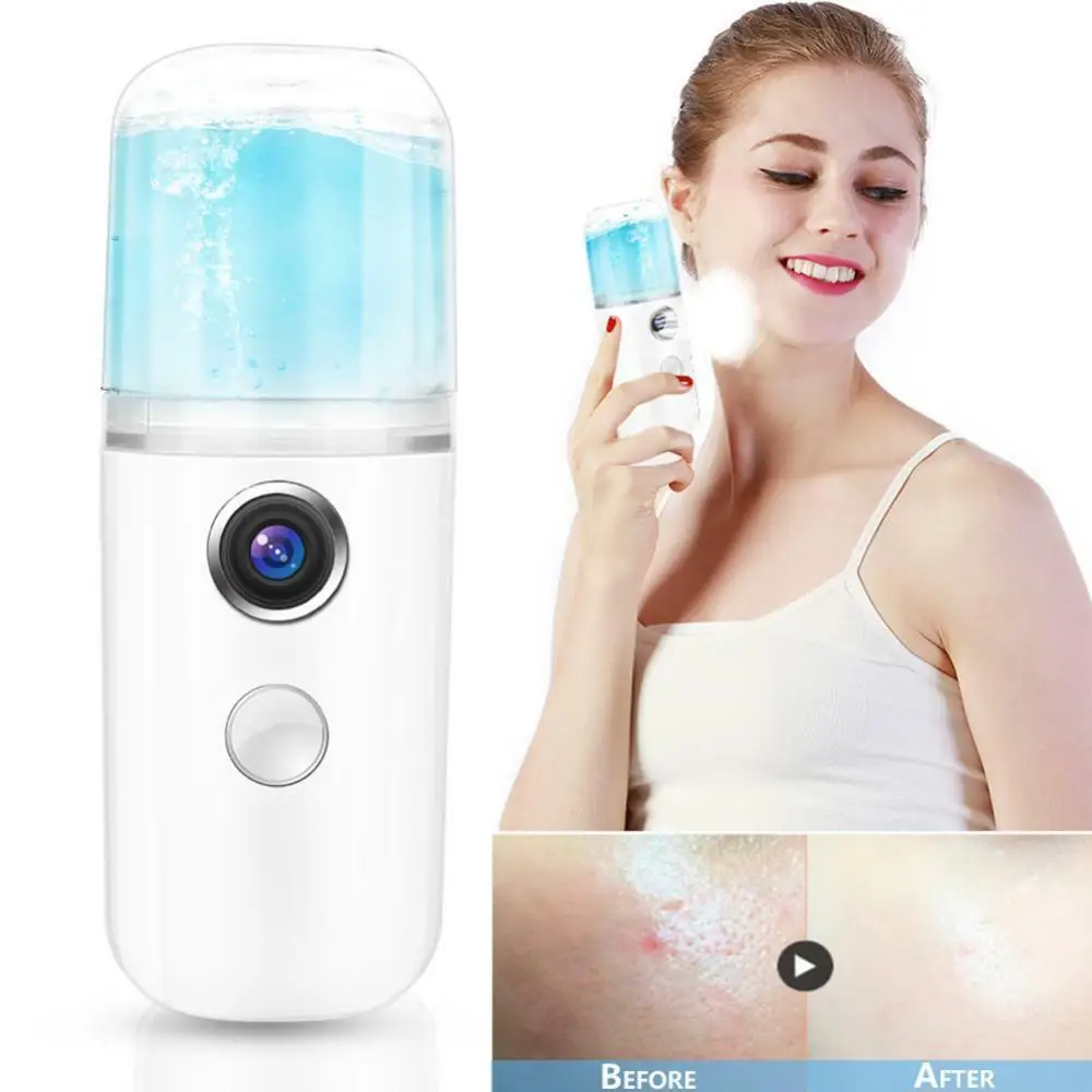 

Portable Nano Mist Spray Moisturizing USB Rechargeable Mini Face Humidifier 30ml
