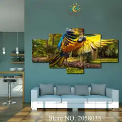 4 или 5 шт. попугай крылья дерево печатные картины холст дома Декор стены отпечатки на холсте Картина Главная Декоративные картинки