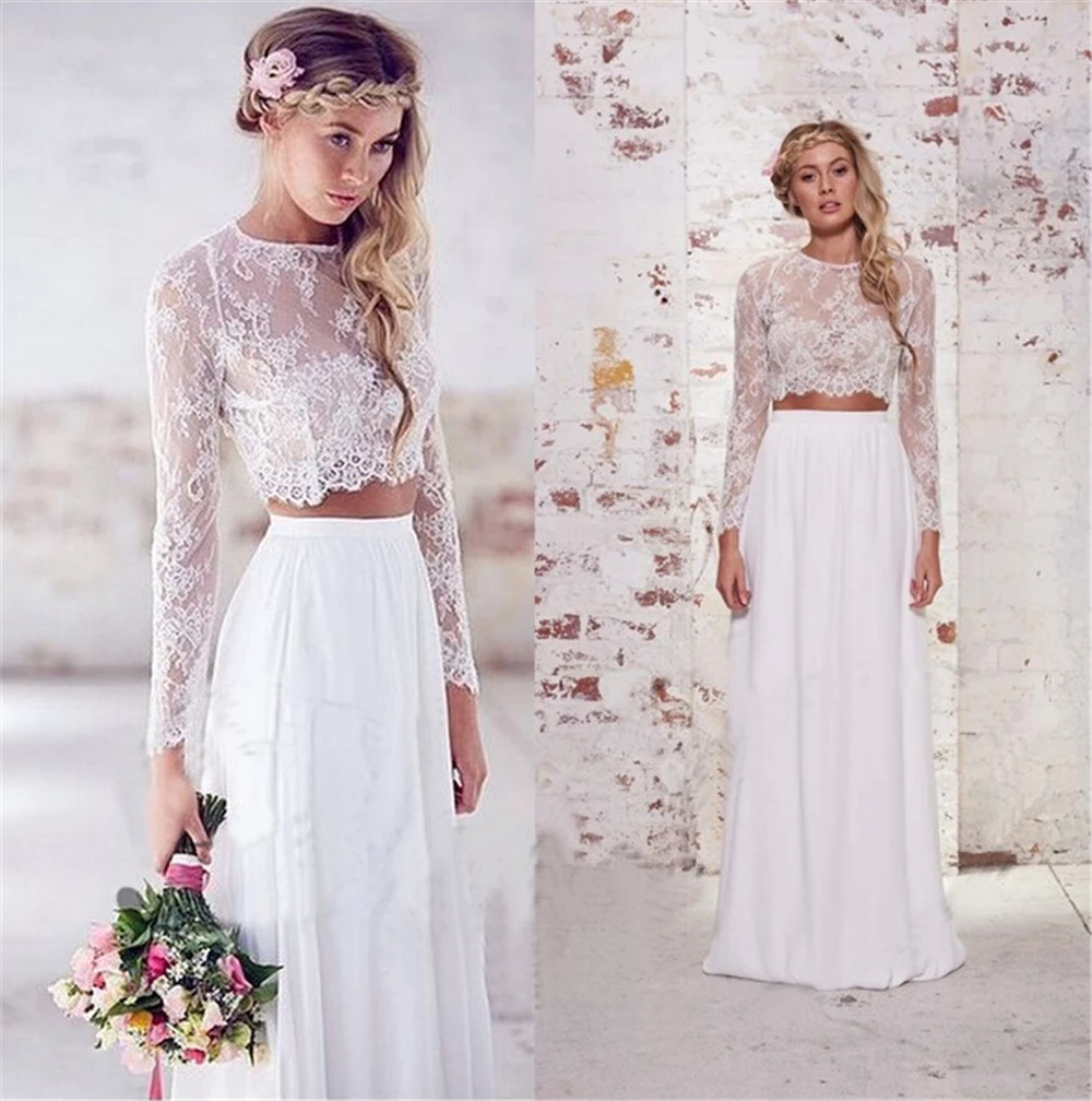 Bride Plus Size Picture More Detailed About 9011 9011 Lace Bridal Wedding Gown White Ivory 2016 Two Piece Bride S Dress Plus Size Maxi