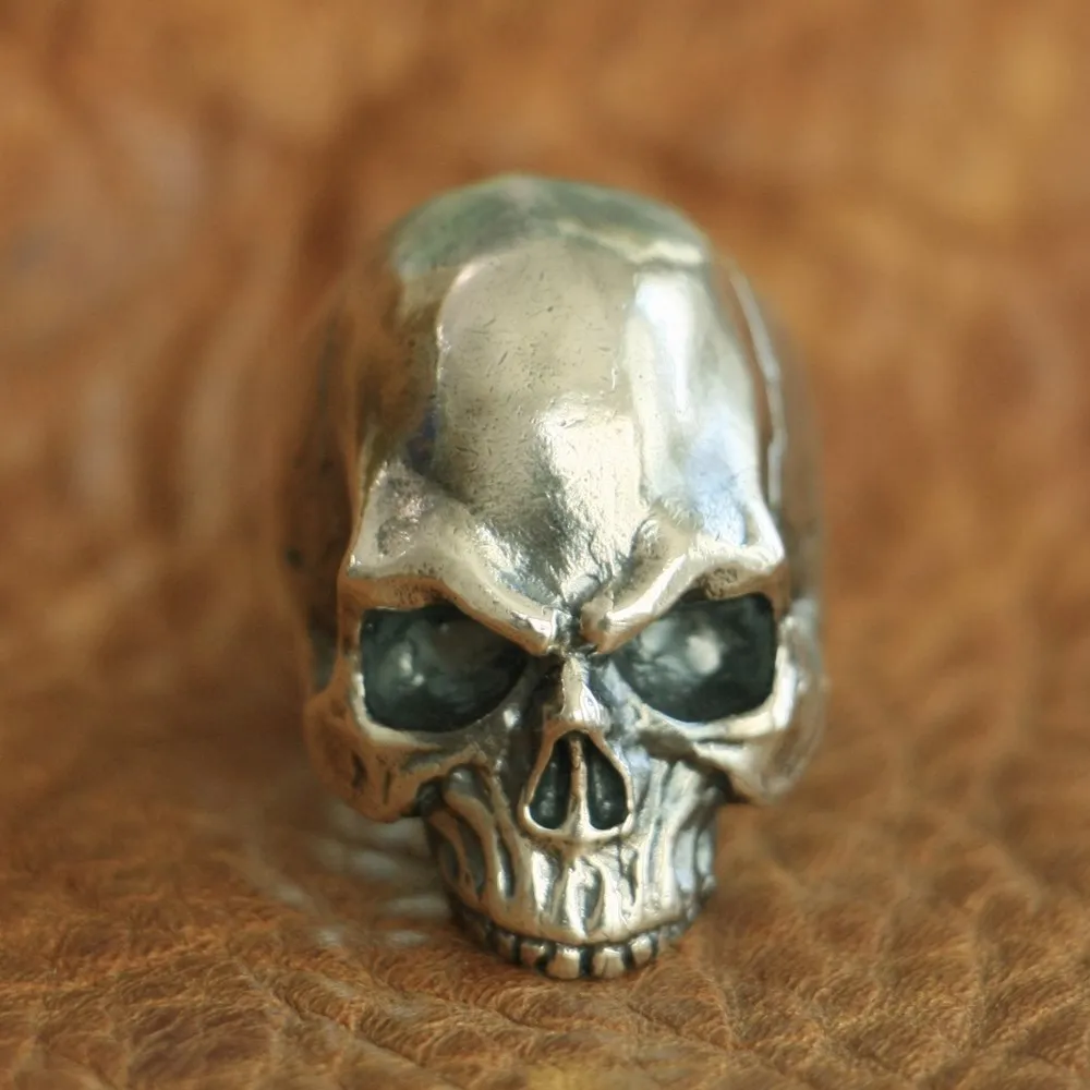 

Handmade 925 Sterling Silver Skull Mens Biker Gothic Ring Punk Jewelry TA100D