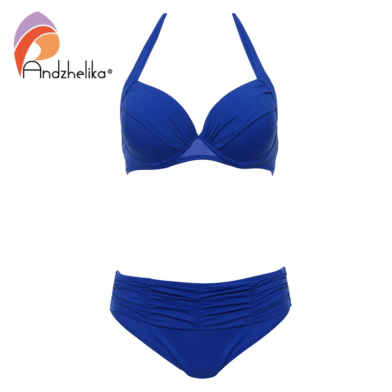 AndzheliKa New Sexy Plus Size Swimwear Women Bikini Push Up Bikini Swimsuit Halter Bikini Set Vintage Retro Bathing Suit Black plus-size-black-swimsuit : image AndzheliKa New Sexy Plus Size Swimwear Women Bikini Push Up Bikini Swimsuit Halter Bikini Set Vintage Retro Bathing Suit Black plus-size-black-swimsuit