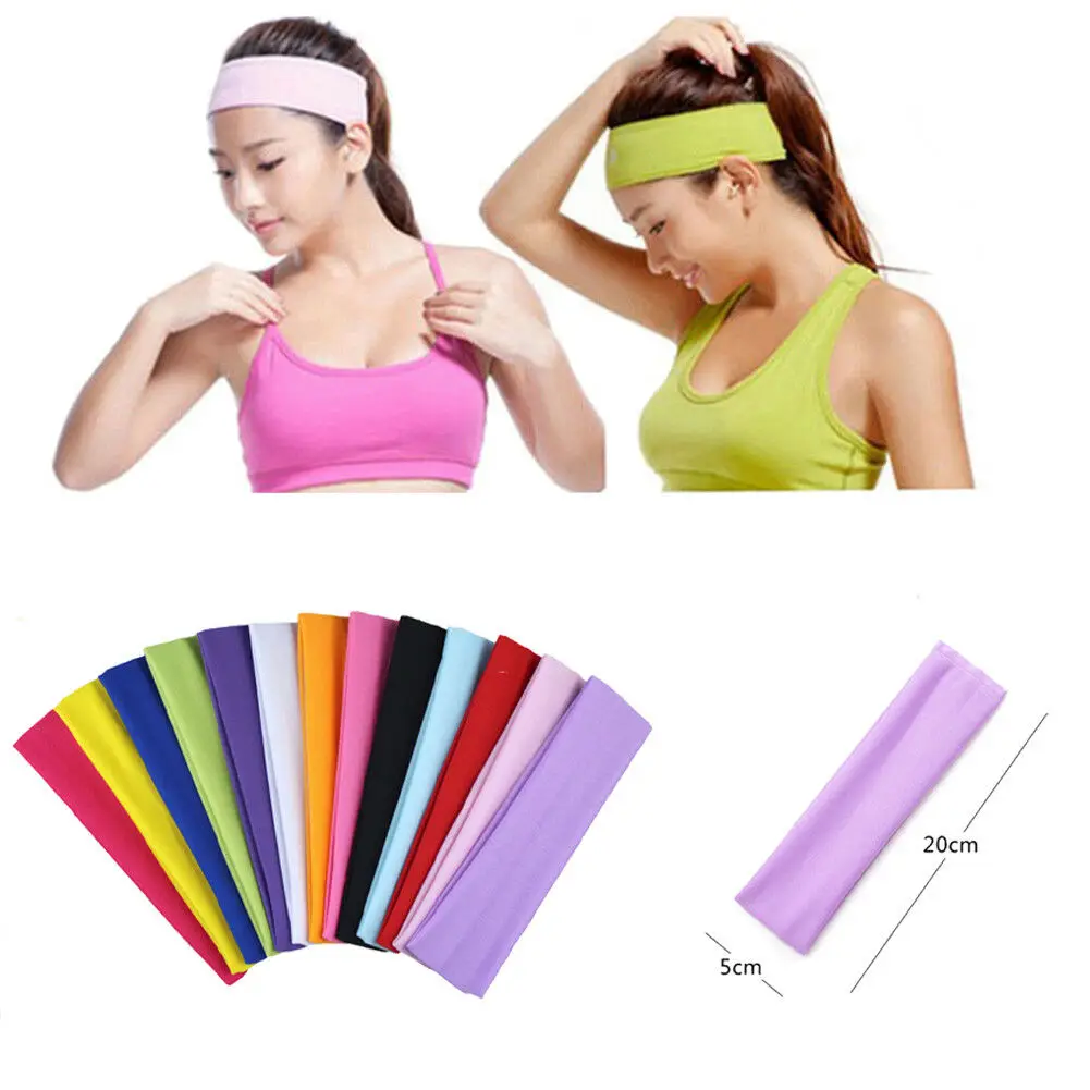 

1PC Sports Hair Accessories Women Sweatband Elastic Wide Gym Headband Fashion Women A Bandage For The Head Steetwear