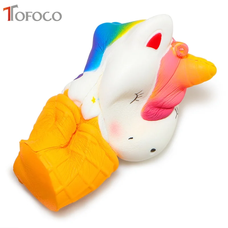 TOFOCO Новый Kawaii мороженое мягкими ООН icorn Jumbo замедлить рост игрушки антистресс Декор торт Squishies Еда Squeeze Ароматические гаджет