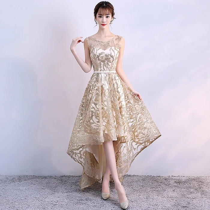 Золотое роскошное блестящее элегантное вечернее платье, сексуальное длинное вечернее платье для выпускного вечера, платья для вечеринок - Цвет: Gold
