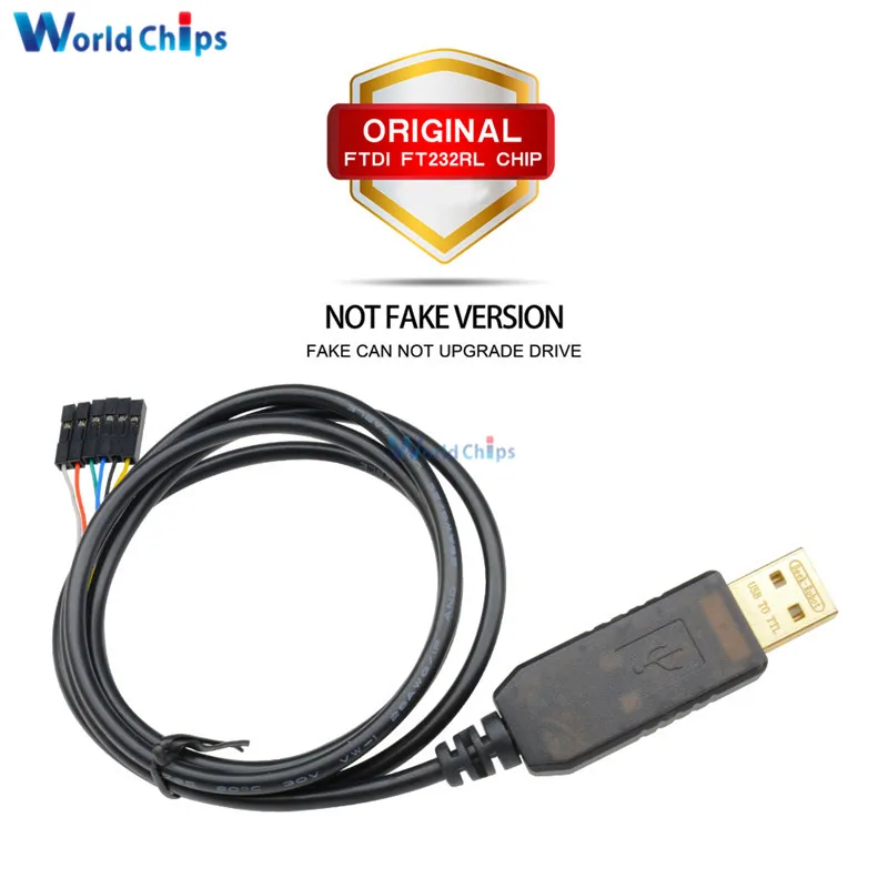 Оригинальный 6PIN FTDI FT232RL USB кабель для TTL RS232 модуль адаптера последовательного