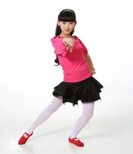 110-160cm gift 2PCS rumba latin dance dress tango samba cha-cha blue pink rosy competition professional girl child dress costume