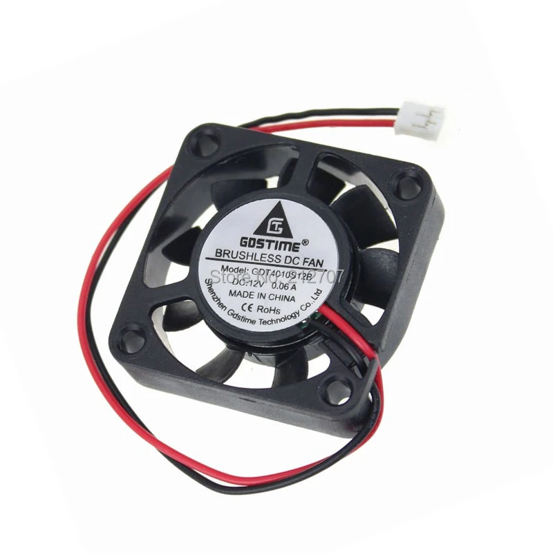 5 шт. Gdstime DC 12 В 2Pin 4010 4 см 40x10 мм 40 мм Мини охлаждающий вентилятор 9 лопастей