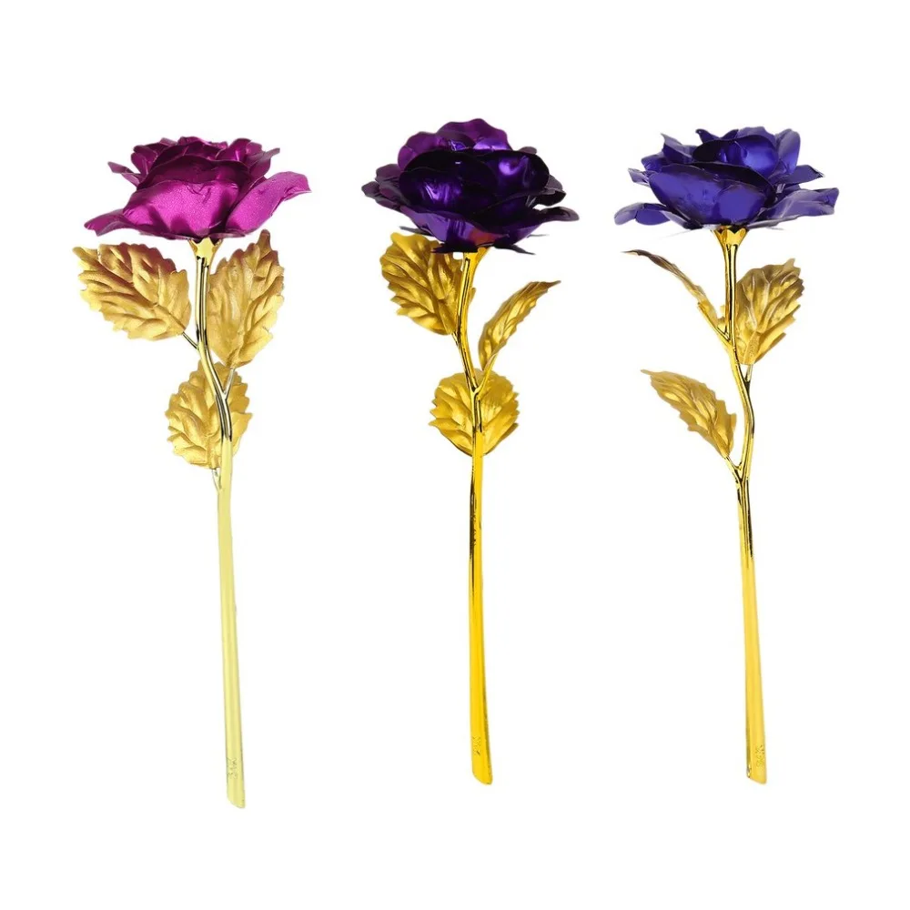 24k Gold Foil Plated Rose Creative Gifts Lasts Forever Rose with LOVE