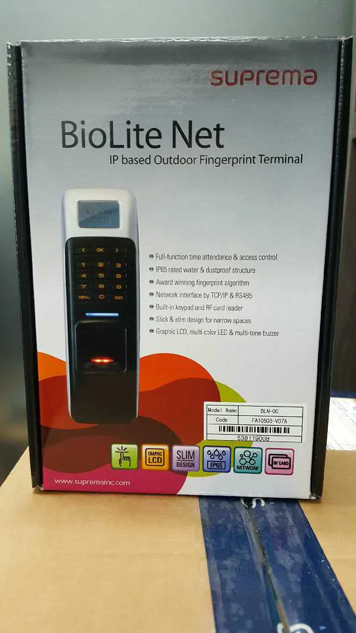 Suprema biolite чистая БЛР-OC RFID автономный отпечатков пальцев замок Управление доступом считывания отпечатков пальцев Управление доступом L