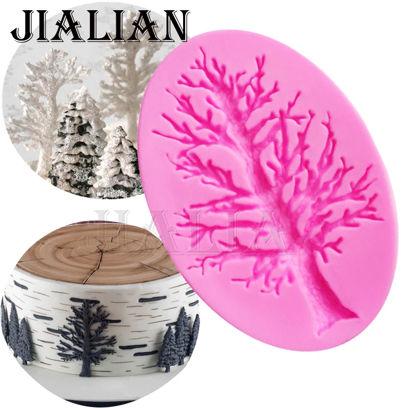 

Branches Cake Border Silicone Molds Tree Cupcake Fondant Cake Decorating Tools Chocolate Gumpaste Candy DIY T-0956