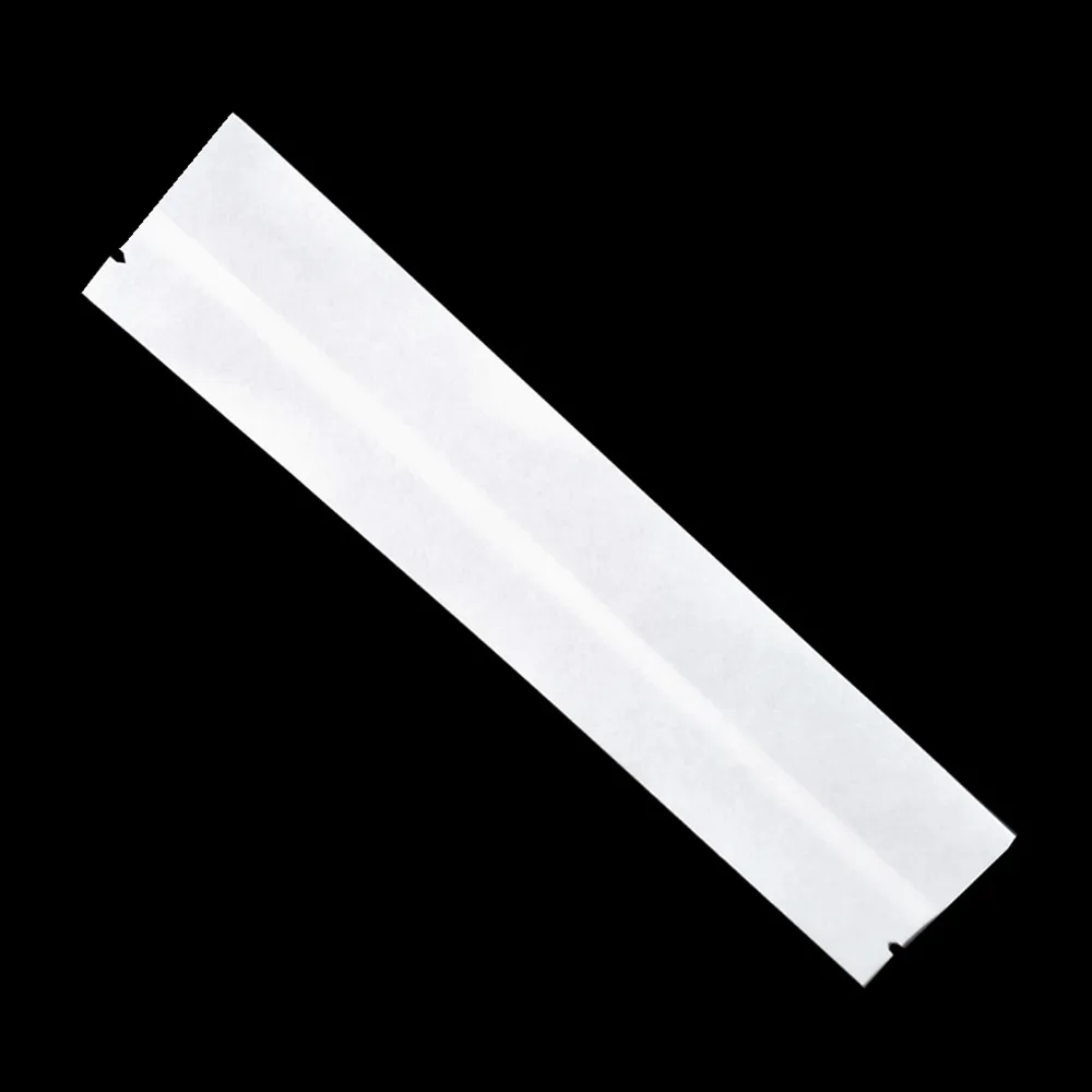 100 шт коричневые белые длинные плоские крафт-бумажные мешки для хранения кофейного порошка с открытым верхом с тепловым уплотнением для закусок и конфет в розницу бумажные упаковочные пакеты
