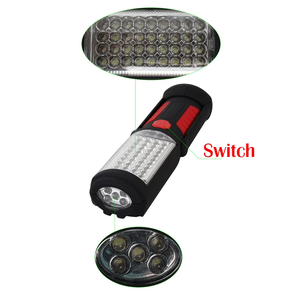 Новые портативные фонарики 36 + 5Led рабочий свет красный/синий кемпинг аварийная