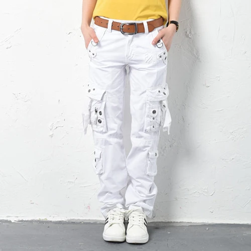 cargo jeans white