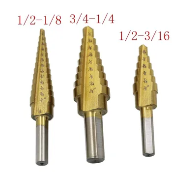

Triangle-shank inch step drill pagoda drill step drill hole opener