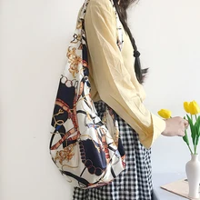 Женская модная сумка-хобо женская дизайнерская женская сумка-мессенджер с принтом ткань в японском стиле Повседневная сумка-мессенджер