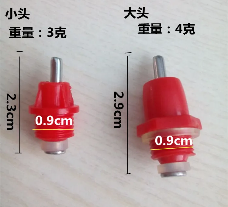 100 шт Высокое качество Весна тип курица Красные соски питьевой с автоматическим дозатором воды Рот